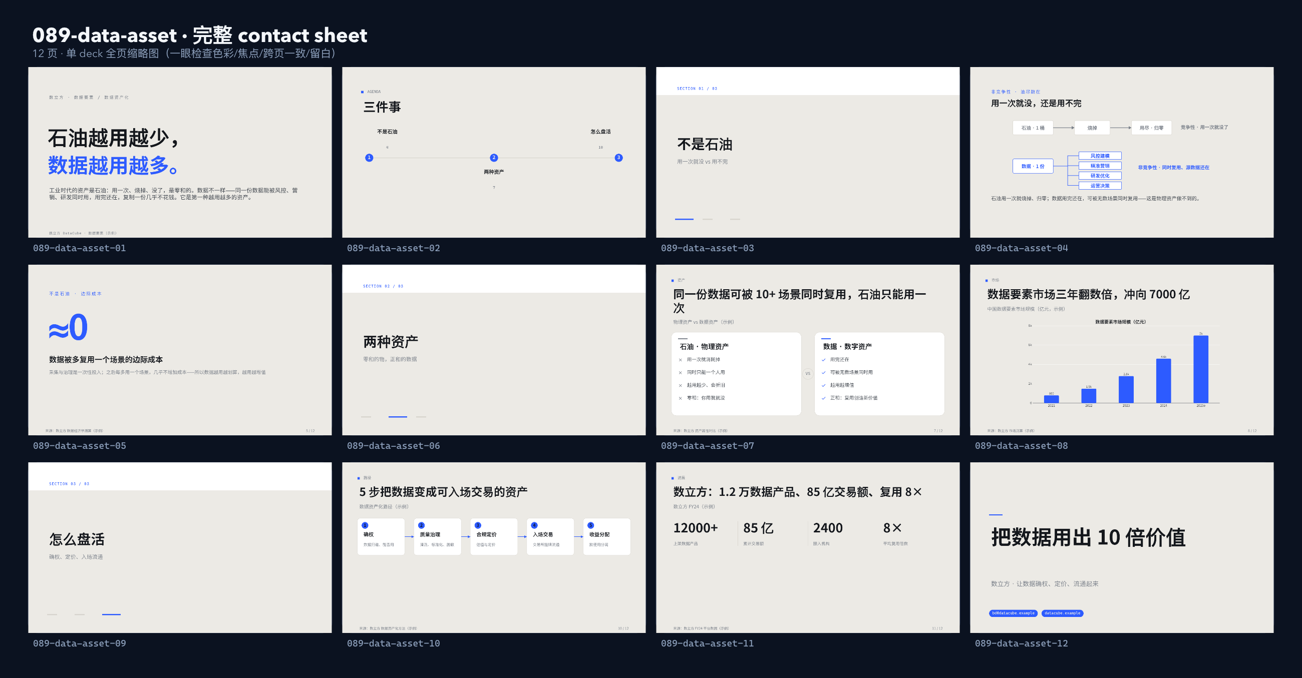 数据要素 / 数据资产化 contact sheet