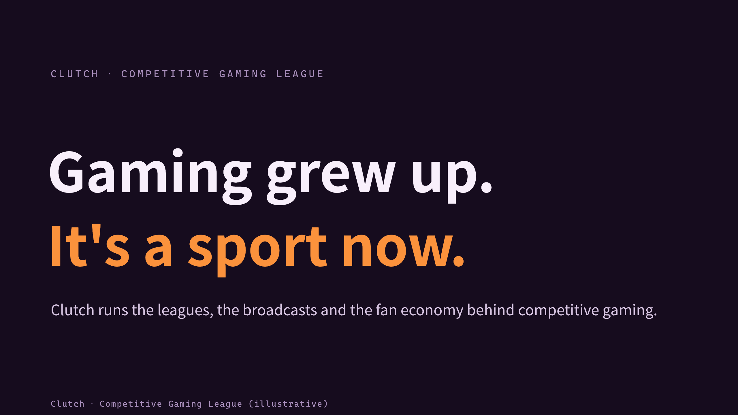 Esports / competitive gaming league 第 1 页
